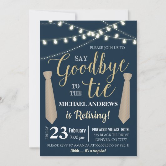 Invitation Écart de retraite des hommes (Devant)