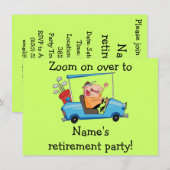 Invitation Écart de retraite personnalisé, Golf Cart (Devant / Derrière)