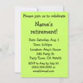 Invitation Écart de retraite personnalisé, Golf Cart (Dos)