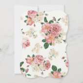 Invitation Écart Fête de l'mariée floral (Dos)