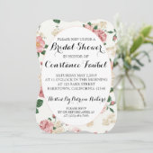 Invitation Écart Fête de l'mariée floral (Debout devant)