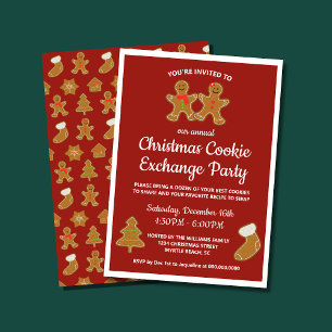 Invitation Échange annuel de biscuits de Noël