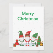 Invitation Échange cadeau de Noël Gnome (Devant)