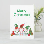 Invitation Échange cadeau de Noël Gnome (Debout devant)