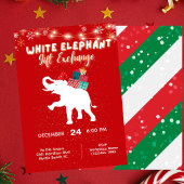 Invitation Échange cadeau de Noël White Elephant