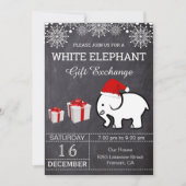 Invitation Échange cadeau de Noël White Elephant (Devant)