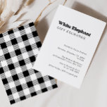 Invitation Échange Cadeau Retro Christmas White Elephant<br><div class="desc">Retro Christmas White Elephant Échange de cadeaux Invitation</div>