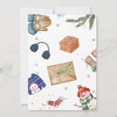 Invitation Échange Cadeaux Amusants Noël Secret Père Noël (Dos)