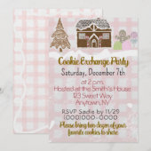 Invitation Échange de biscuits à la maison en pain d'épices  (Devant / Derrière)