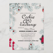 Invitation Échange de biscuits à l'écriture élégante Soirée d (Devant / Derrière)