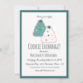 Invitation Échange de biscuits Arbre de Noël Cookies Vacances (Devant)