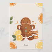 Invitation Échange de biscuits au gingembre et au citrus pour (Dos)