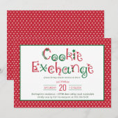 Invitation Échange de biscuits de fête (Devant / Derrière)