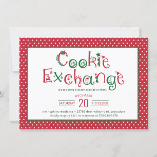Invitation Échange de biscuits de fête