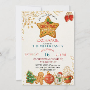 Invitation Échange de biscuits de fête de fin d'année