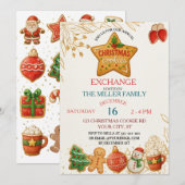 Invitation Échange de biscuits de fête de fin d'année  (Devant / Derrière)