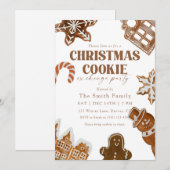 Invitation Échange de biscuits de Noël (Devant / Derrière)