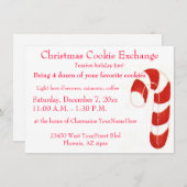Invitation Échange de biscuits de Noël (Devant / Derrière)