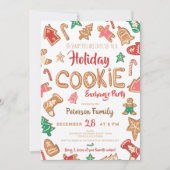 Invitation Échange de biscuits de Noël amusant (Devant)