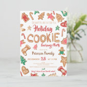 Invitation Échange de biscuits de Noël amusant (Debout devant)
