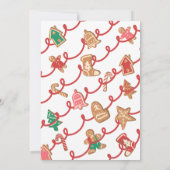 Invitation Échange de biscuits de Noël amusant (Dos)