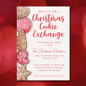 Invitation Échange de biscuits de Noël aquarelle