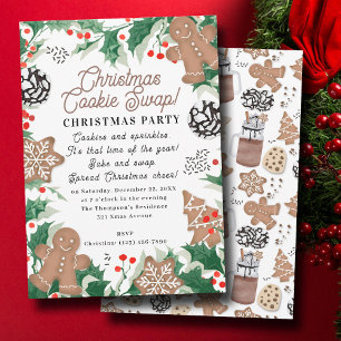 Invitation Échange de biscuits de Noël Biscuits de fêtes Cuis