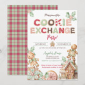 Invitation Échange de biscuits de Noël Cookies pain d'épice (Devant / Derrière)