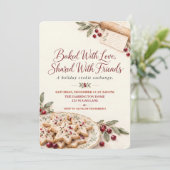 Invitation Échange de biscuits de Noël cuits avec amour (Debout devant)