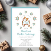 Invitation Échange de biscuits de Noël de rennes mignons