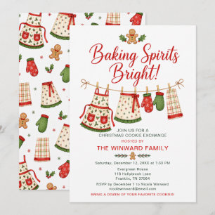 Invitation Échange de biscuits de Noël : Esprits de pâtisseri
