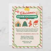 Invitation Échange de biscuits de Noël et échange de recettes (Devant)
