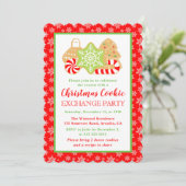 Invitation Échange de biscuits de Noël festifs  (Debout devant)