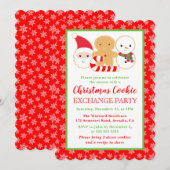 Invitation Échange de biscuits de Noël festifs (Devant / Derrière)