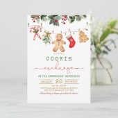 Invitation Échange de biscuits de Noël Fête de vacances (Debout devant)
