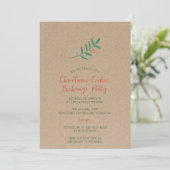 Invitation Échange de biscuits de Noël Kraft Party  (Debout devant)