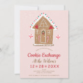 Invitation Échange de biscuits de Noël Maison de pain au ging (Devant)