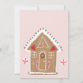 Invitation Échange de biscuits de Noël Maison de pain au ging (Dos)