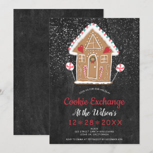 Invitation Échange de biscuits de Noël maison de pain de ging