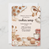 Invitation « Échange de biscuits de Noël neutres » (Devant)