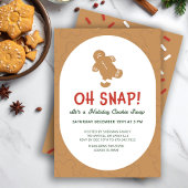 Invitation Échange de biscuits de Noël "Oh Snap !"
