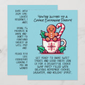 Invitation Échange de biscuits de Noël personnalisable et mod (Devant / Derrière)