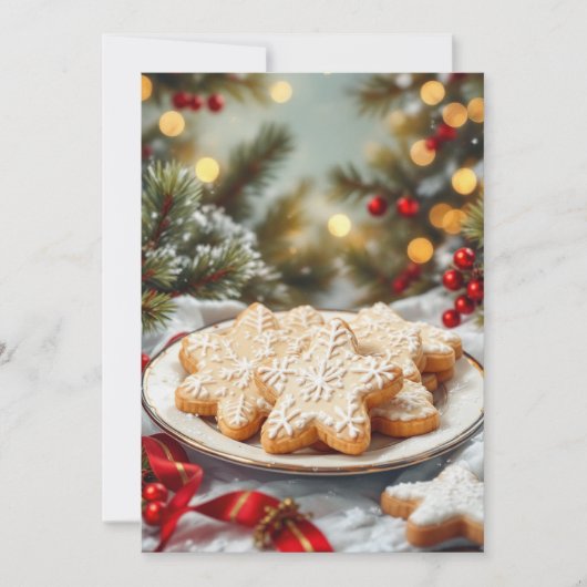Invitation Échange de biscuits de Noël Personnaliser (Devant)