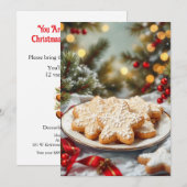 Invitation Échange de biscuits de Noël Personnaliser (Devant / Derrière)