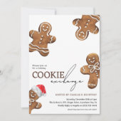 Invitation Échange de biscuits de Noël pour enfants mignons (Devant)