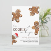 Invitation Échange de biscuits de Noël pour enfants mignons (Debout devant)