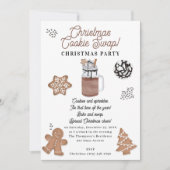 Invitation Échange de biscuits de Noël pour la fête de la pât (Devant)