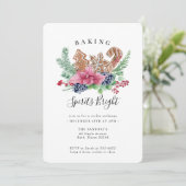 Invitation Échange de biscuits de Noël Spiritueux lumineux (Debout devant)