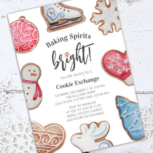 Invitation Échange de biscuits de Noël Spiritueux lumineux