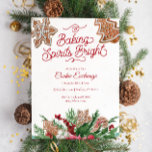 Invitation Échange de biscuits de Noël Spiritueux lumineux<br><div class="desc">Christmas Cookie Exchange Baking Spirits Bright Invitation</div>